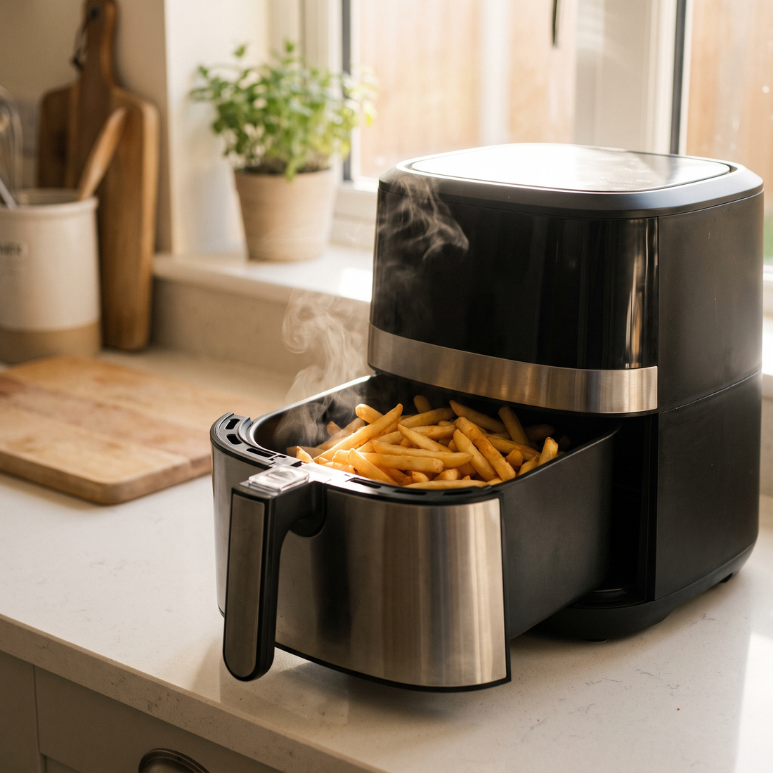 Air fryer cooking chips