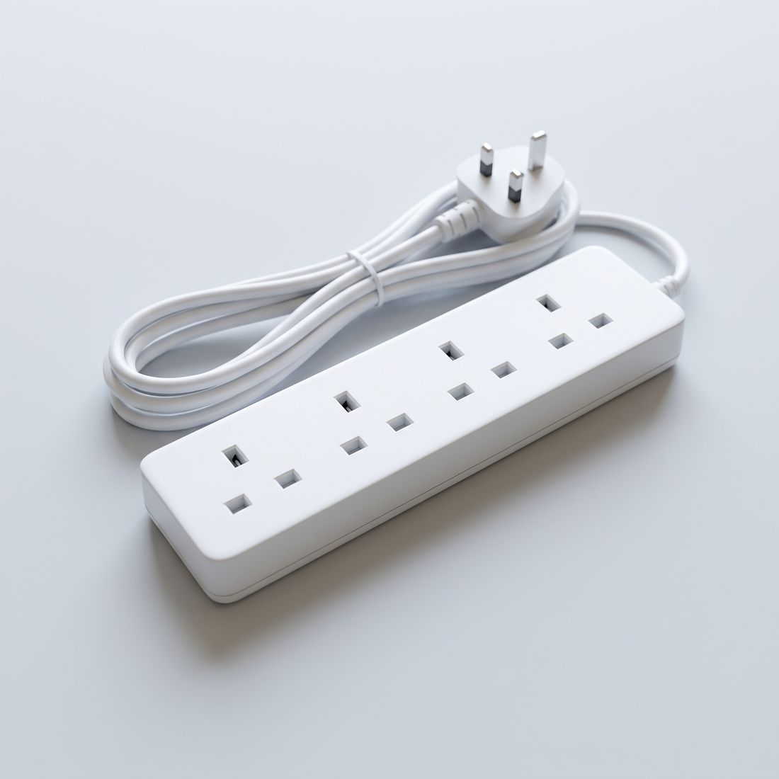 New white UK extension lead