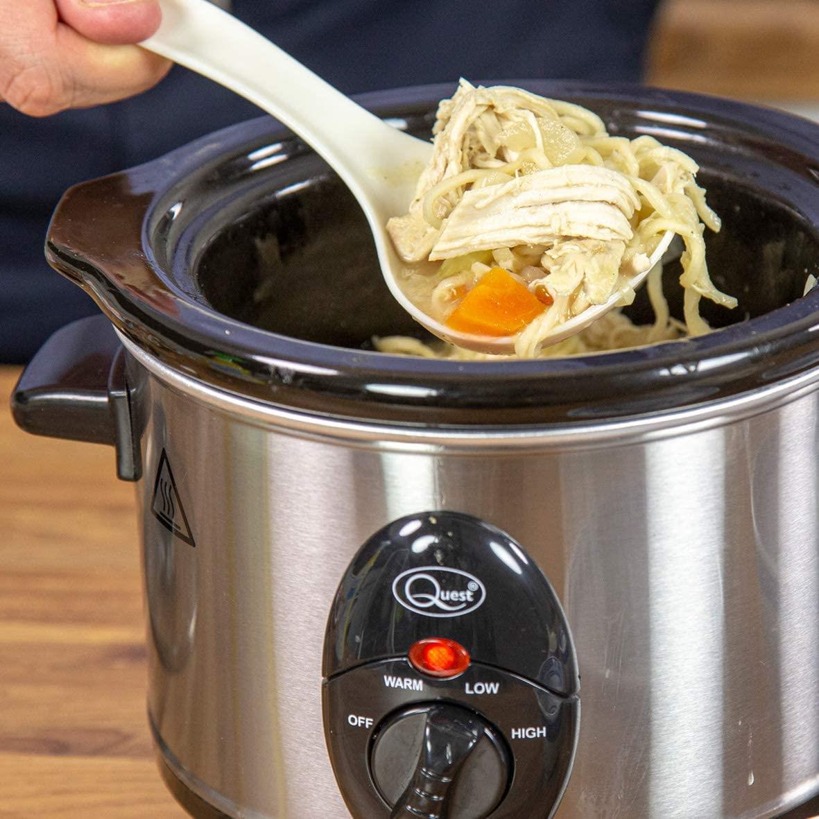 Quest 1.5 Litre Compact Slow Cooker Stainless Steel- 35260, product photo 15