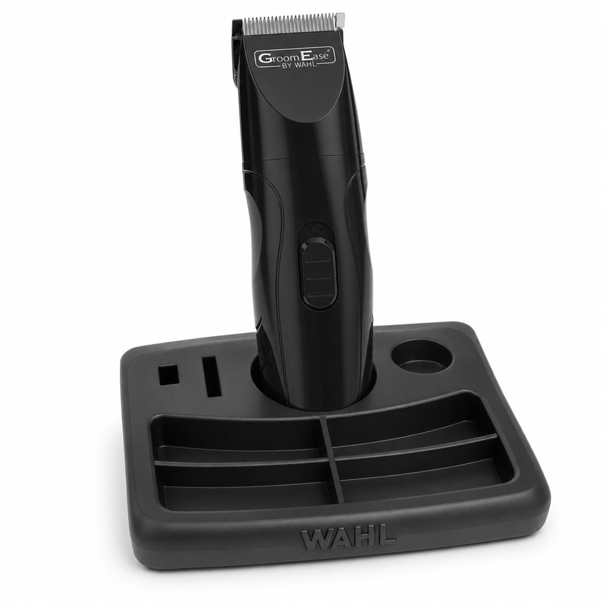 Wahl GroomEase Beard Trimmer Rechargeable 8 Lengths 0.5-12mm 9685-517 New — seated in its storage tray