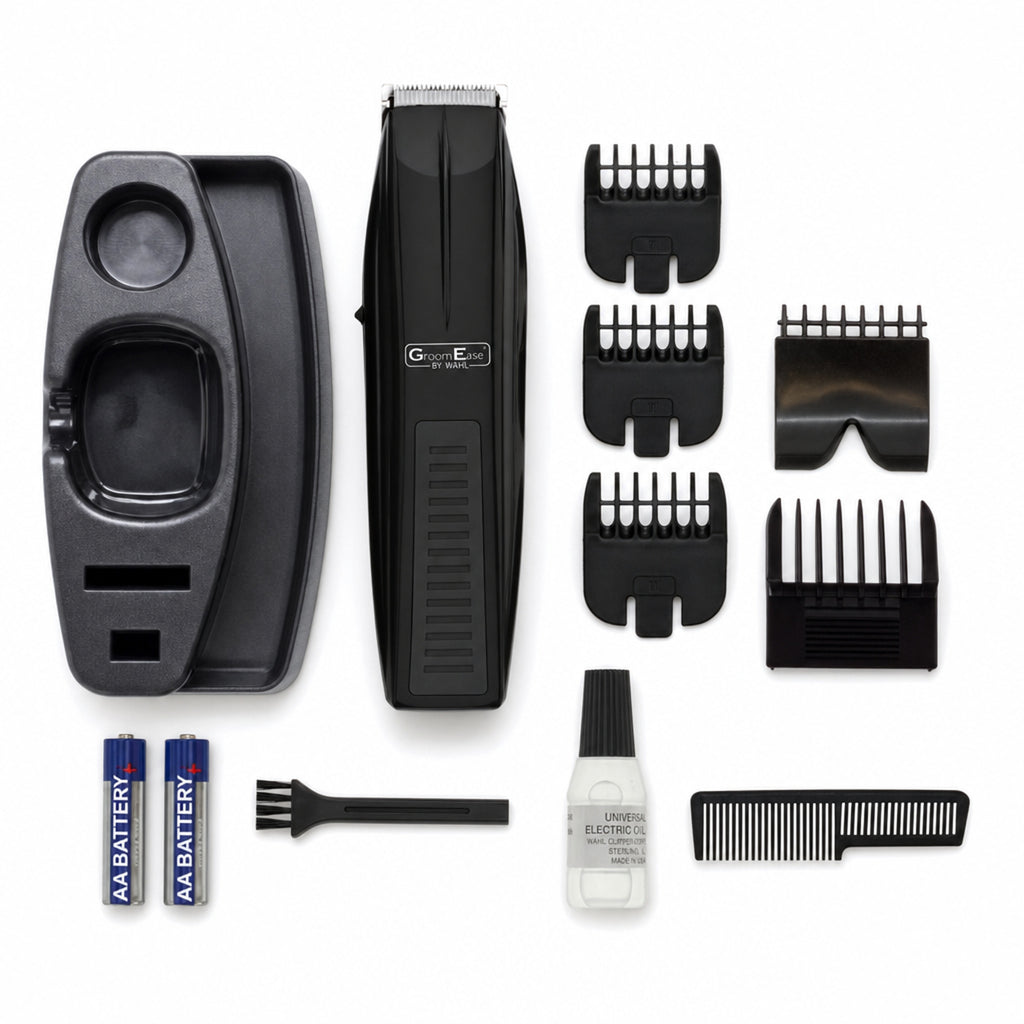 Wahl GroomEase Battery Performer Beard Trimmer Stubble Kit 5537-6217 New — what is in the box, all eleven items