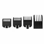 Wahl GroomEase Beard Trimmer Rechargeable 8 Lengths 0.5-12mm 9685-517 New — the four guide combs as a cutting-length ladder