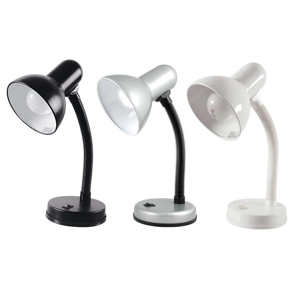 Lloytron 35W Classic Flexi Desk Lamp - Silver / Black / White, product photo 4