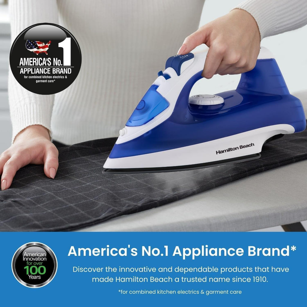 Hamilton Beach SteamMax 2200W Blue & White Steam Iron, product photo 2