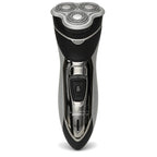 Paul Anthony Mens Rotary Shaver Cordless Rechargeable 3 Titanium Heads LED New — hero, whole shaver front-on on white