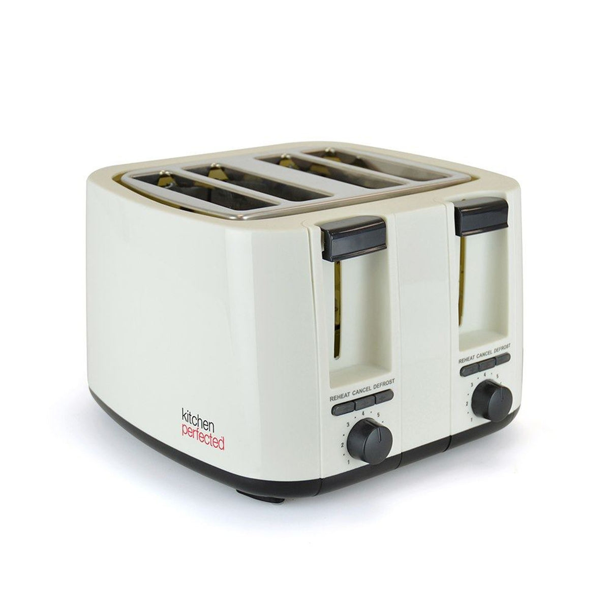 KitchenPerfected 4-slice extra-wide toaster, cream, photo 1