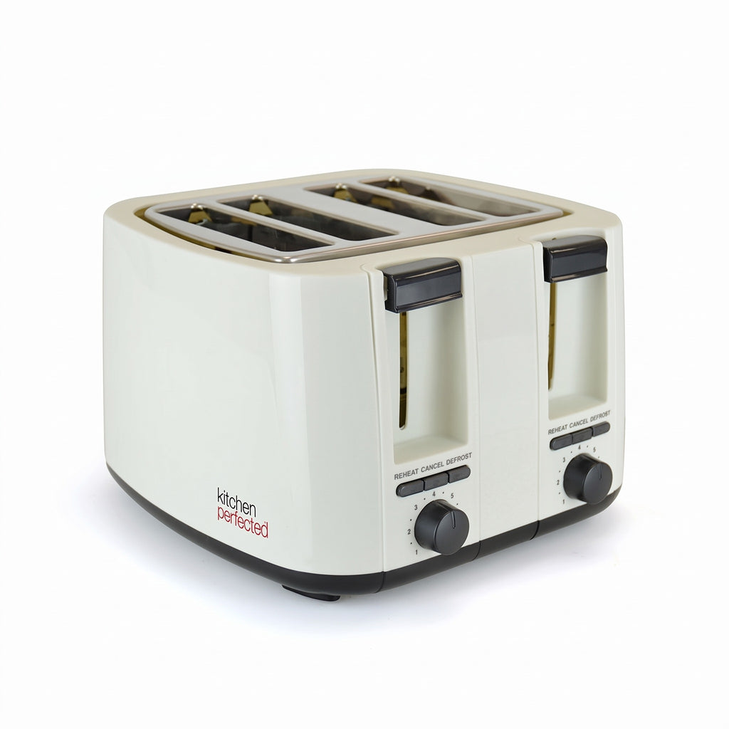 KitchenPerfected 4-slice extra-wide toaster, cream, photo 3