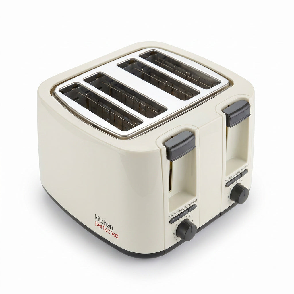 KitchenPerfected 4-slice extra-wide toaster, cream, photo 5