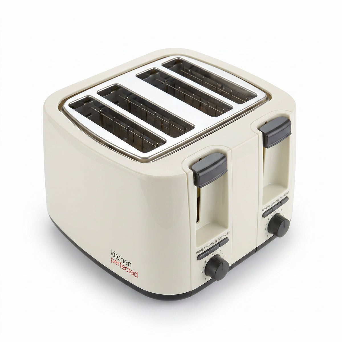 KitchenPerfected 4-slice extra-wide toaster, cream, photo 5