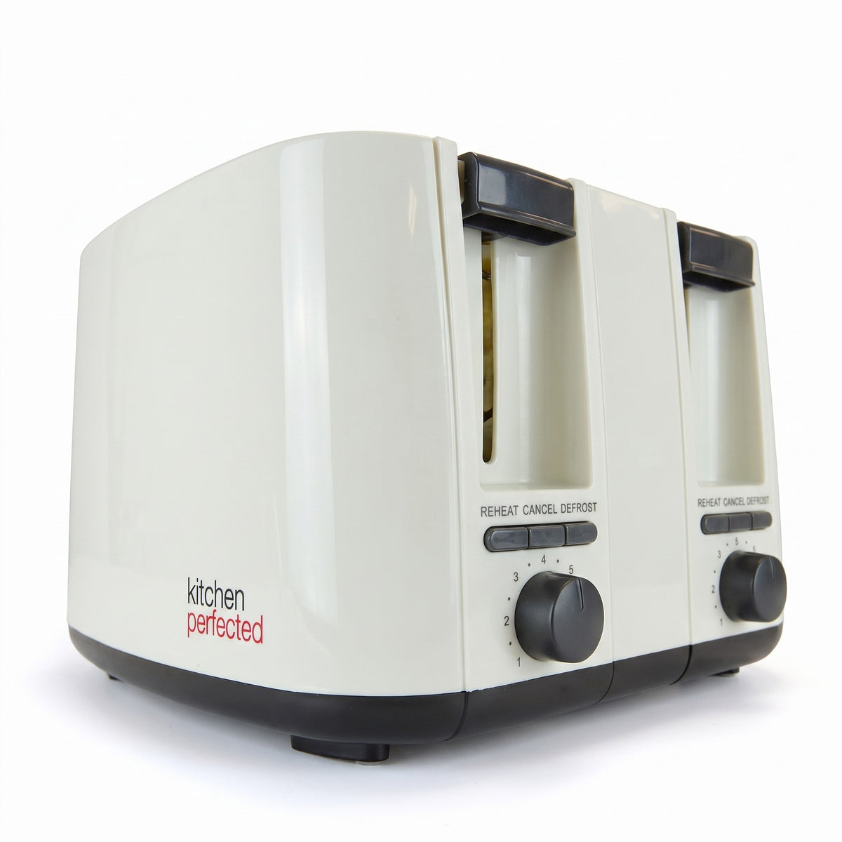 KitchenPerfected 4-slice extra-wide toaster, cream, photo 6