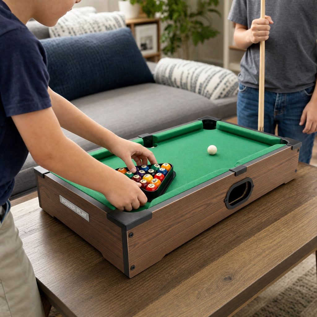 Power Play Kids Pool Billiard Snooker Indoor Table Top Game - 20", product photo 7