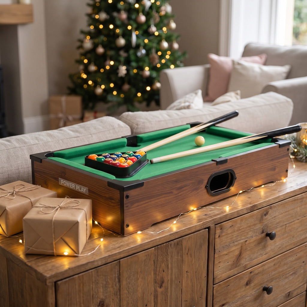 Power Play Kids Pool Billiard Snooker Indoor Table Top Game - 20", product photo 9