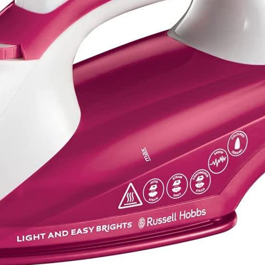 Russell Hobbs Light and Easy Brights steam iron, berry, photo 4