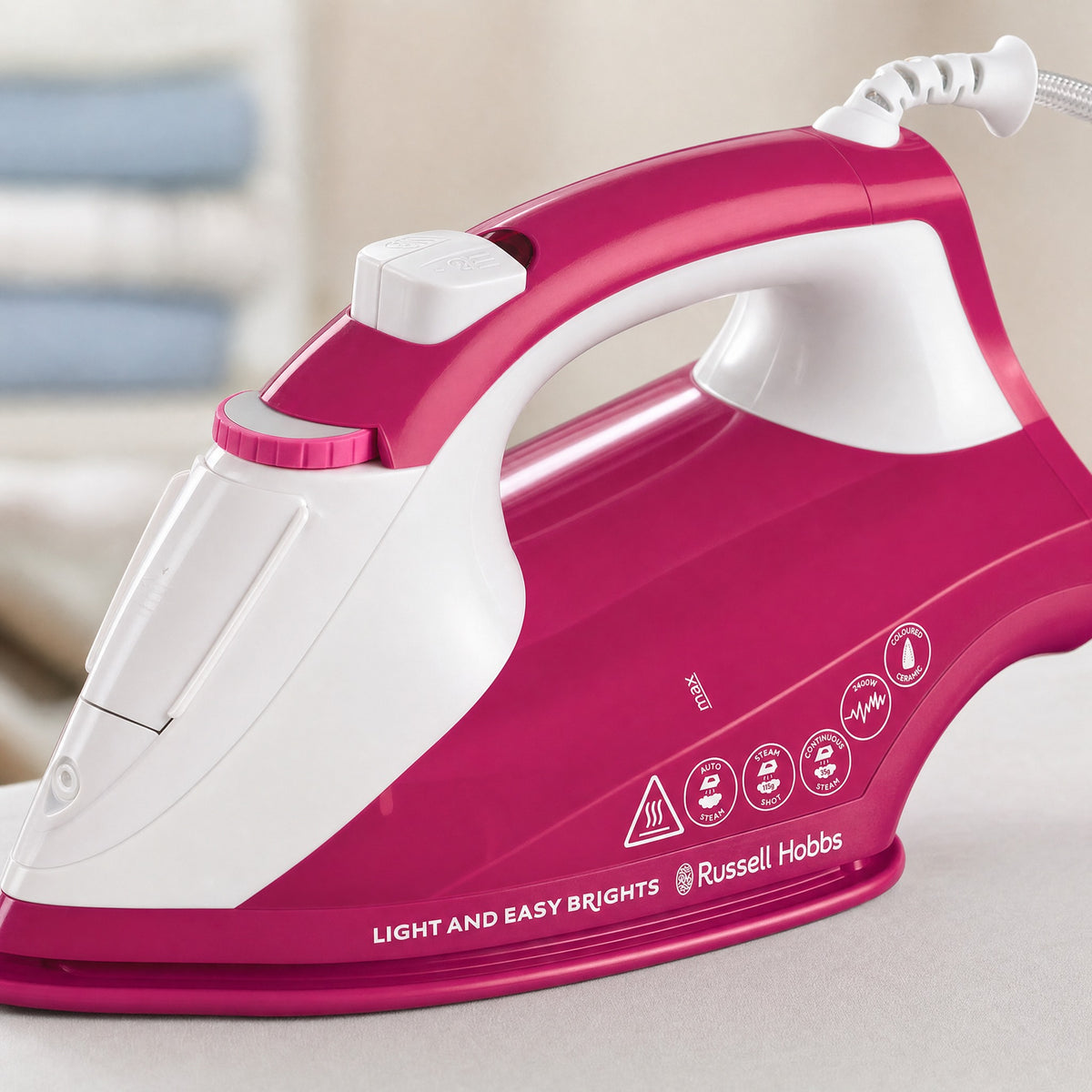 Russell Hobbs Light and Easy Brights steam iron, berry, photo 12