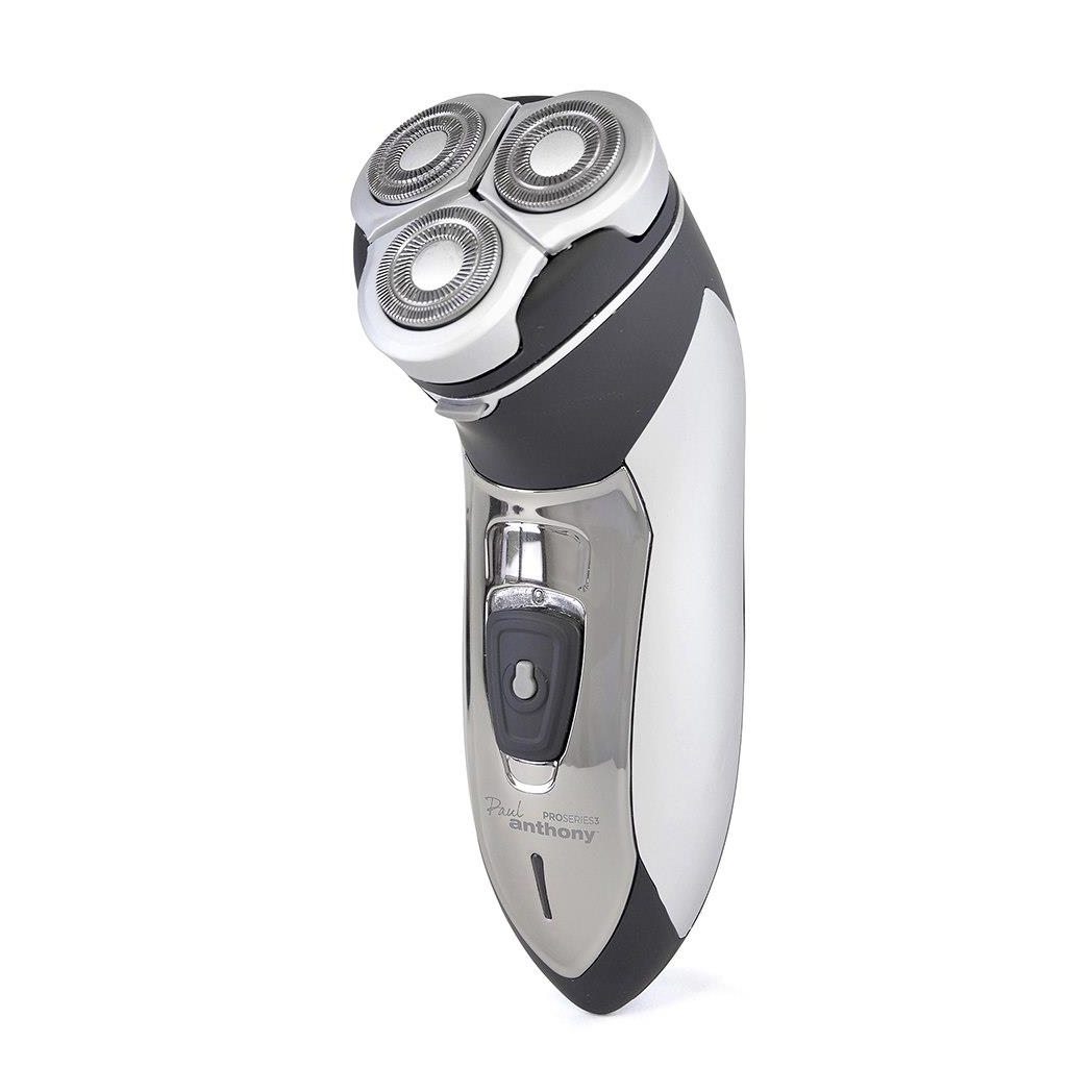 Paul Anthony 'Pro Series 3' Titanium Mens Cordless Rotary Shaver- Silver
