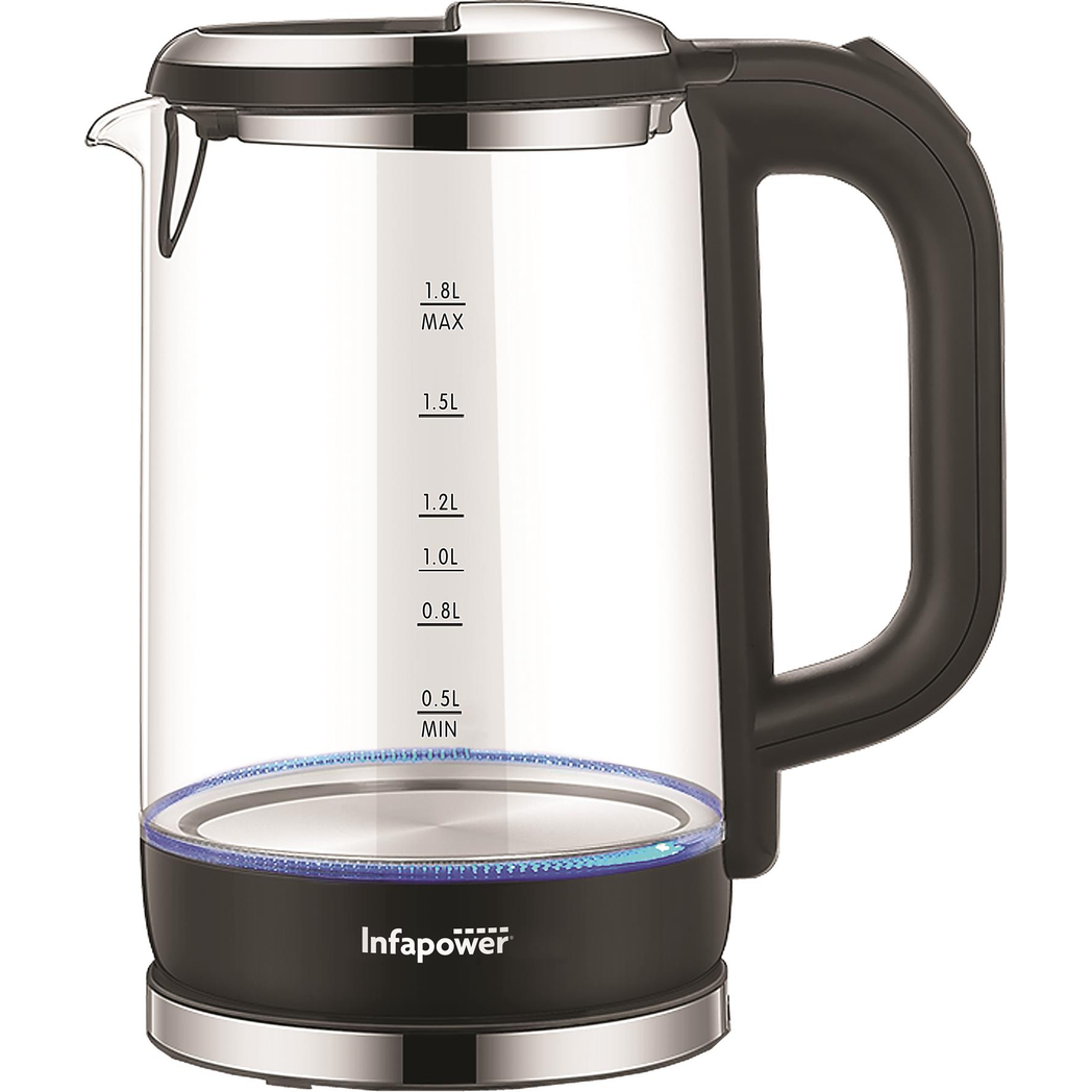 Infapower Glass 1800w 1.7L 360° Cordless Kettle- X507, product photo 12