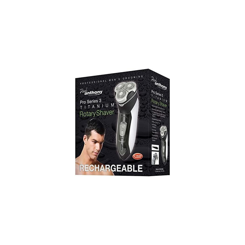 Paul Anthony 'Pro Series 3' Mens Rotary Shaver- Black